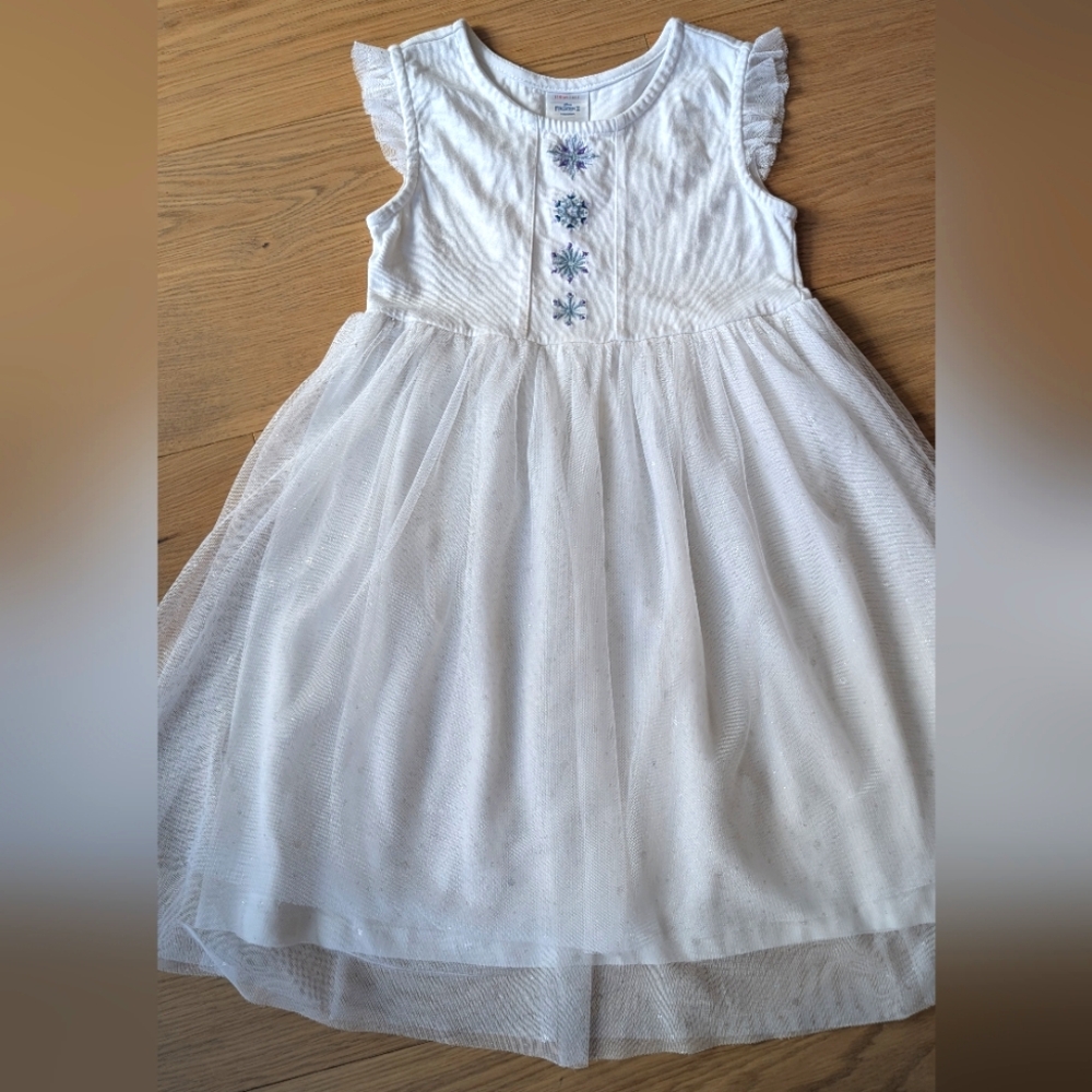 Hanna Andersson Frozen 2 Elsa Dress with Blue Embroidery